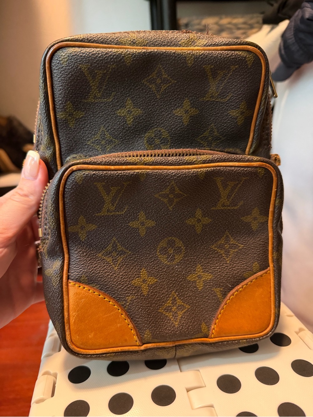 Louis Vuitton Monogram Canvas Crossbody Belt Bag in Brown and Tan